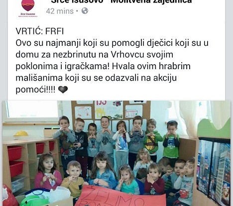 Humanitarne aktivnosti Dječjeg vrtića FrFi...