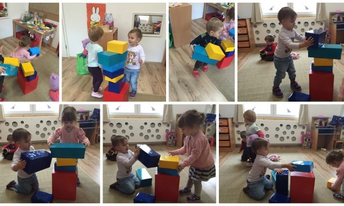 Zečići - igra u građevinskom centru, poticanje na suradnju, stvaranje interakcija među djecom
