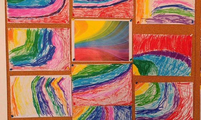 Ribice - tema Colors - boje, spektar, engleski nazivi boja, poticanje razvoja vizualne percepcije, strpljenja, motorike