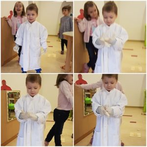 Leptirići - imitativna igra doktora, suradnja sa starijom skupinom, razvoj suradnje, empatije, suradničkog učenja