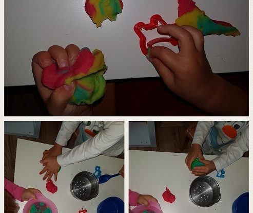Zečići - modeliranje plastelina raznih boja, razvoj kreativnosti, taktilne percepcije i koordinacije oko - ruka