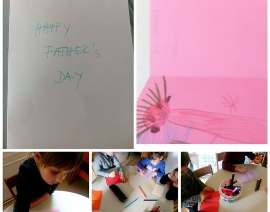 Leptirići engleski -Father's day making a greeting cards for fathers