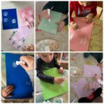 Leptirići engleski - Hello, Spring is here! - we are learning new song and making dandelion with cotton buds.