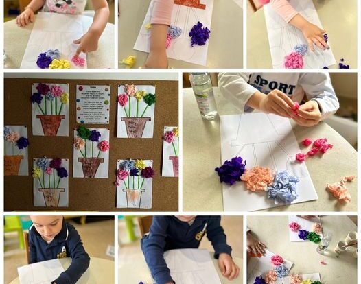 Leptirići engleski - we are making flower crafts for Mother’s day