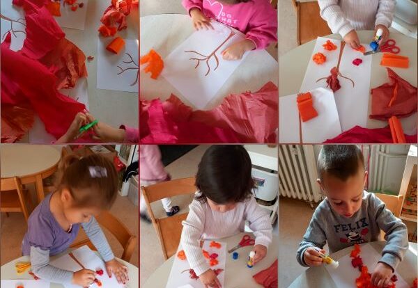 Leptirići - we are learning seasons and making an autumn tree.
