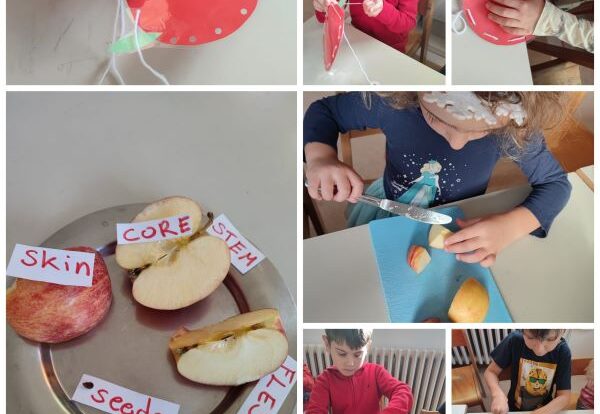 Ribice - Apple Day; making delicious apple salad, playing games and learning parts of an apple.
