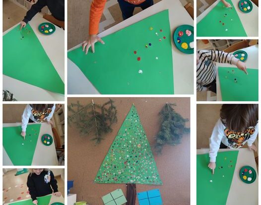 Ribice - Christmas decorations, coloring Christmas tree.