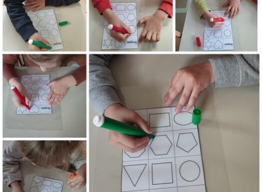 Ribice - shapes, fine motor skills and preschool math activity.