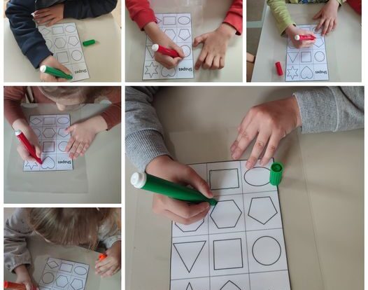 Ribice - shapes, fine motor skills and preschool math activity.