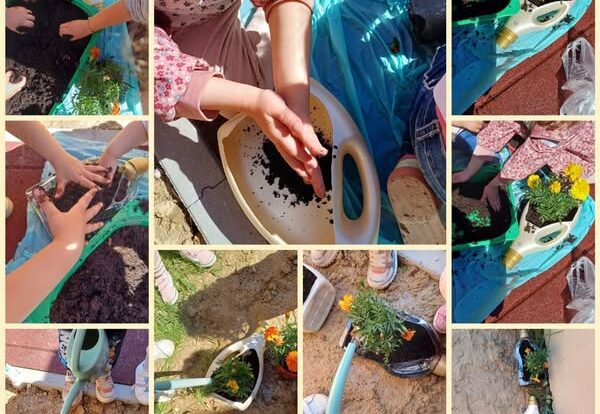 Leptirići - sadnja i zalijevanje cvijeća, poticanje djece na međusobnu suradnju, brigu i odgovornost prema prirodi.