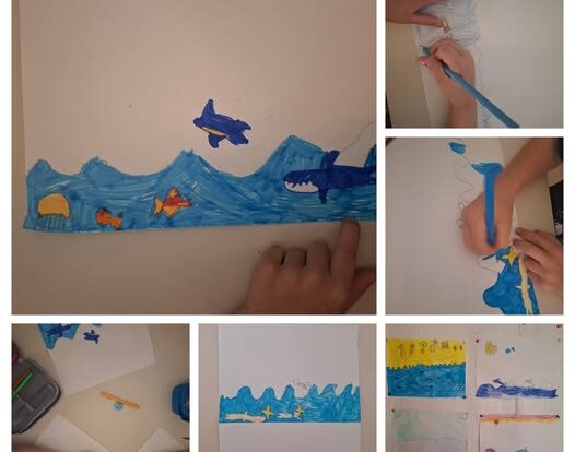 Ribice - poticanje na likovno kreativno izražavanje, ususret ljetu.