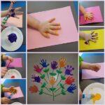 Lavići - izrada čestitki za Dan žena , bojanje i otiskivanje dlanova. Razvoj kreativnosti i taktilne percepcije