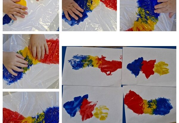 Senzorno-taktilna-likovna aktivnost - istraživanje boja otiskivanjem dlanova