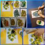 Lavići – izrada čestitki za Uskrs, umakanje spužvice u temperu, te tapkanje na predložak pisanice. Razvoj kreativnosti i fine motorike